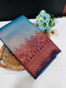 Full tissue full copper zari saree