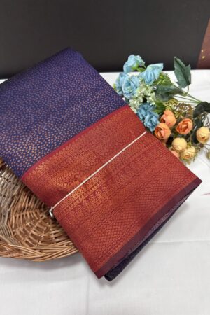 Semi Kanchi polka dots same like pure silk design