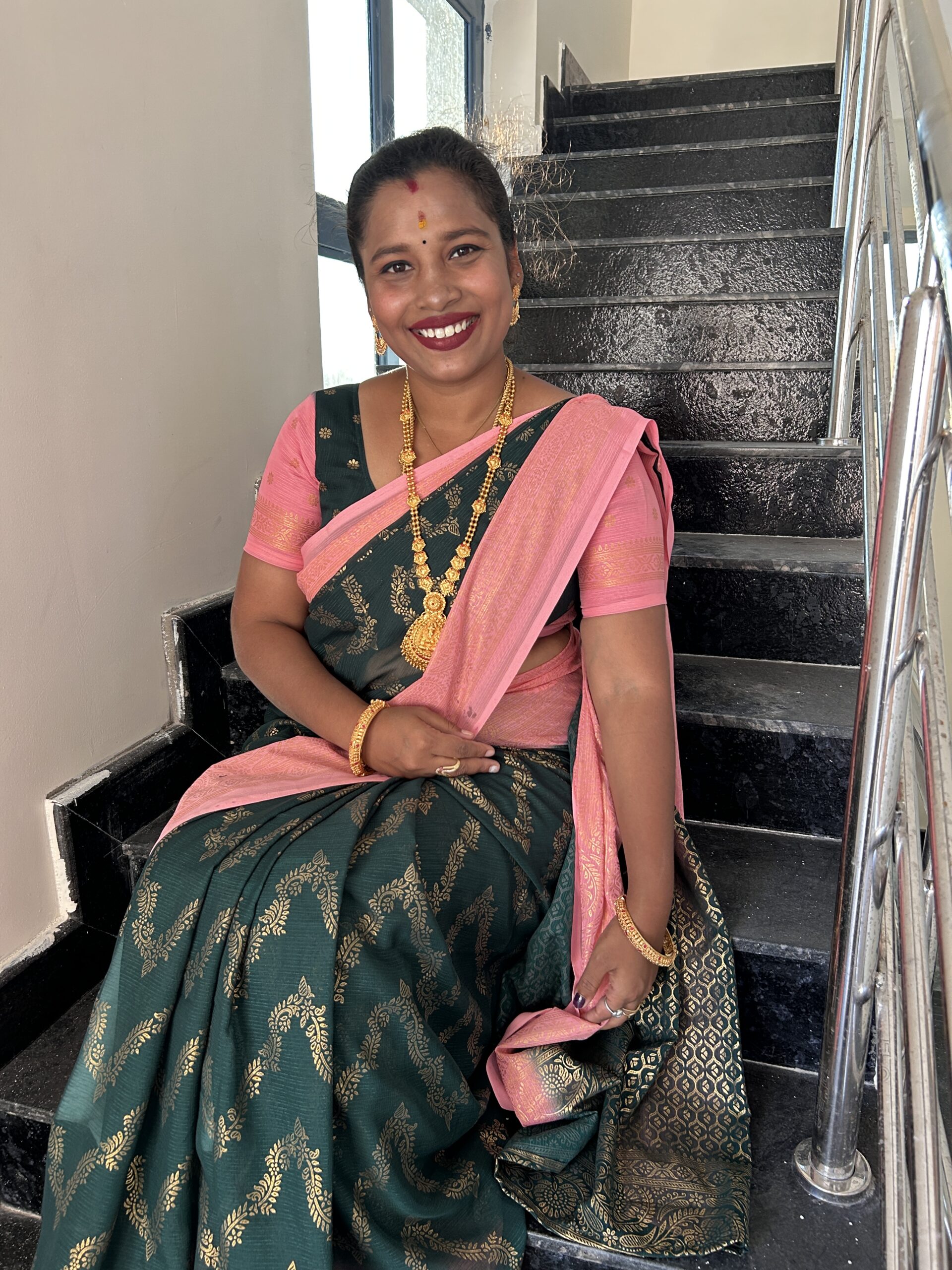 Necklace foil work saree FS084 - Image 2