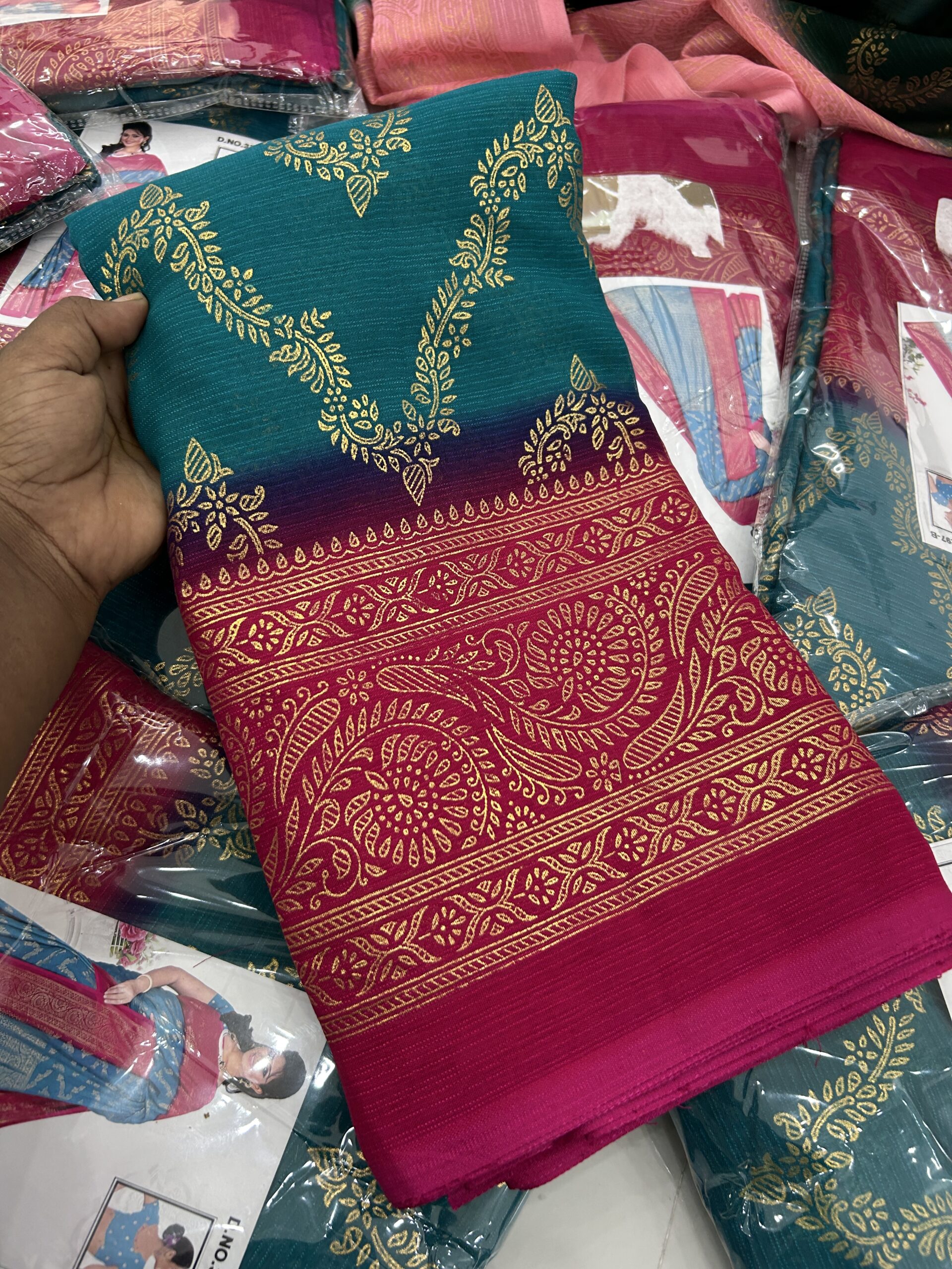 Necklace foil work saree FS088 - Image 2