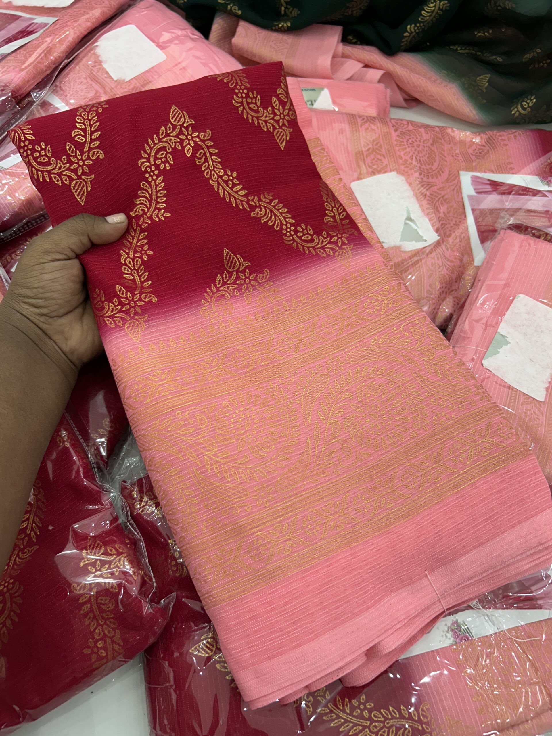 Necklace foil work saree FS089 - Image 2