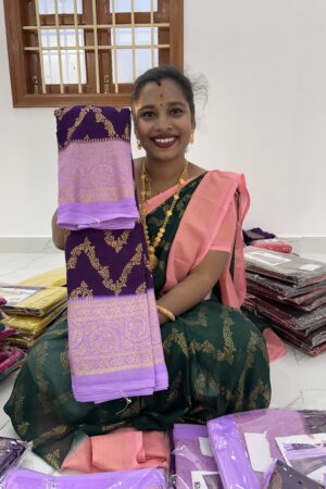 Necklace foil work saree FS086