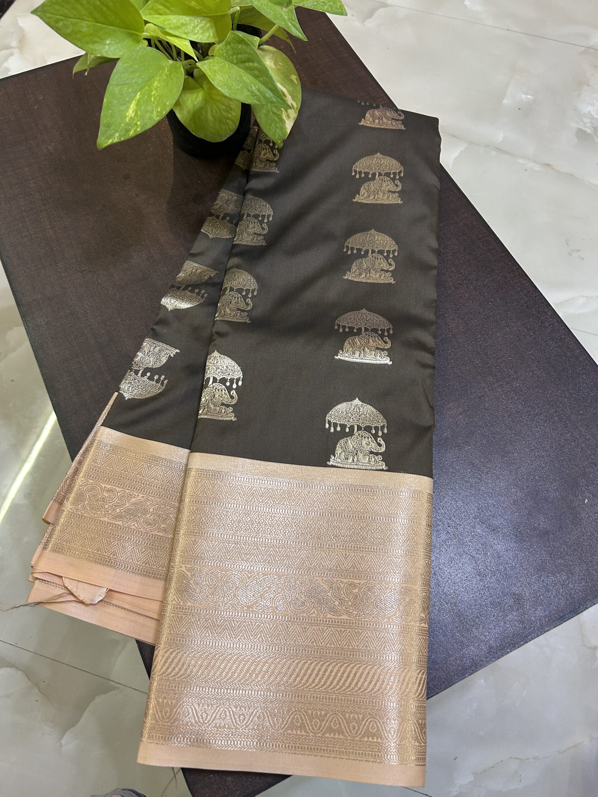 Original korvai Kanchi semi silk KK068 - Image 2