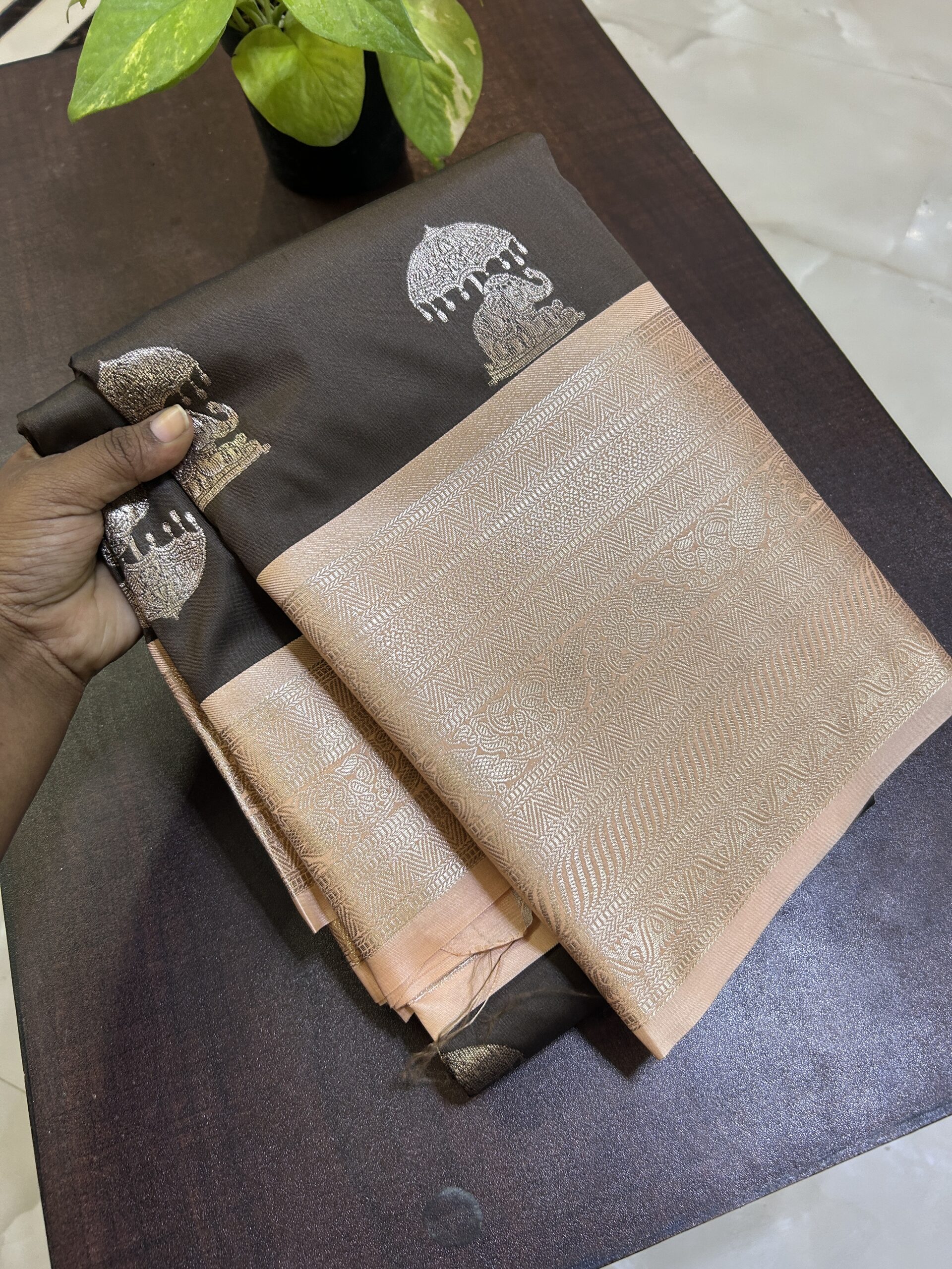 Original korvai Kanchi semi silk KK068