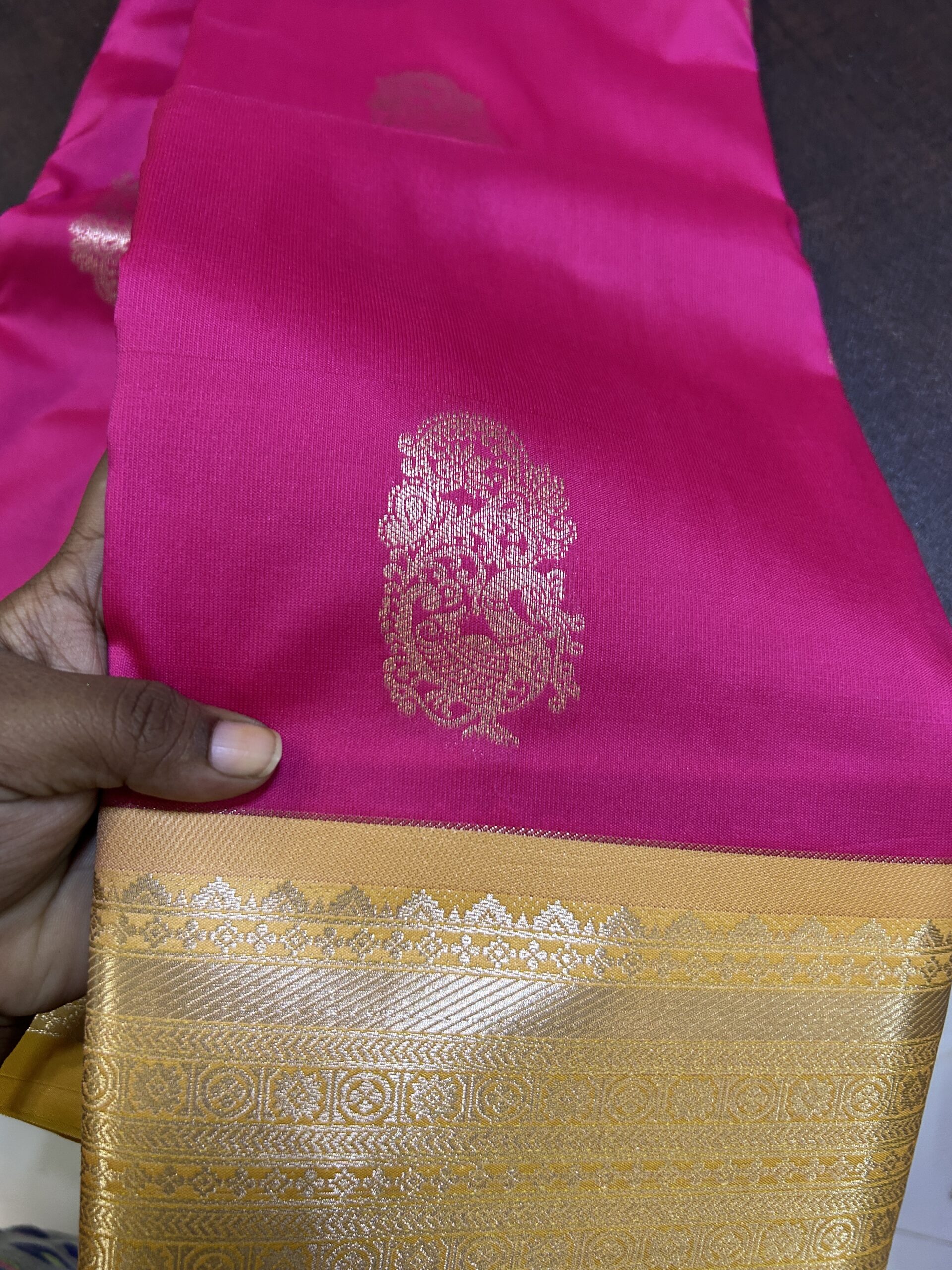 Original korvai Kanchi semi silk KK071 - Image 4