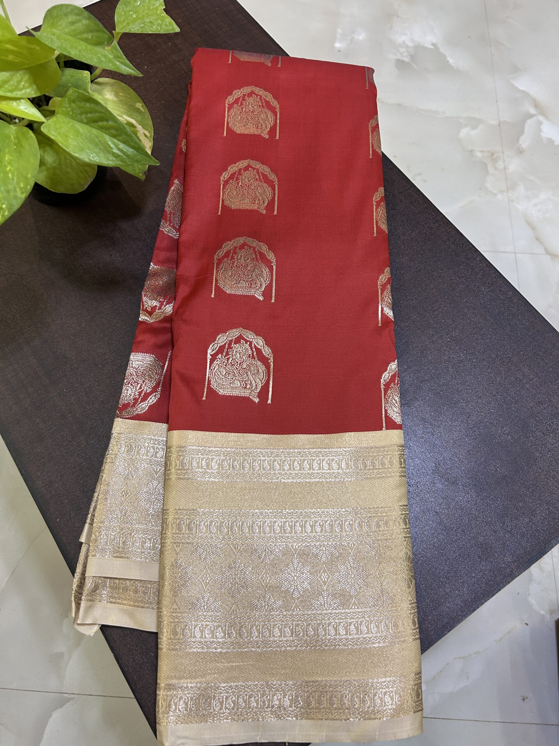 Original korvai Kanchi semi silk KK072 - Image 4