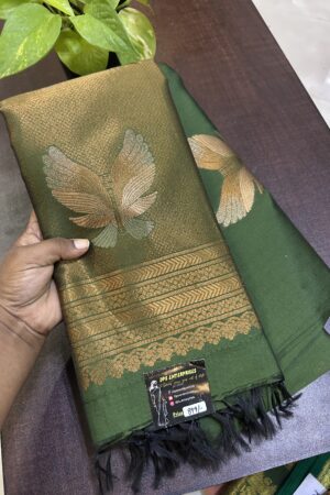 Triple zari semi silk TS075