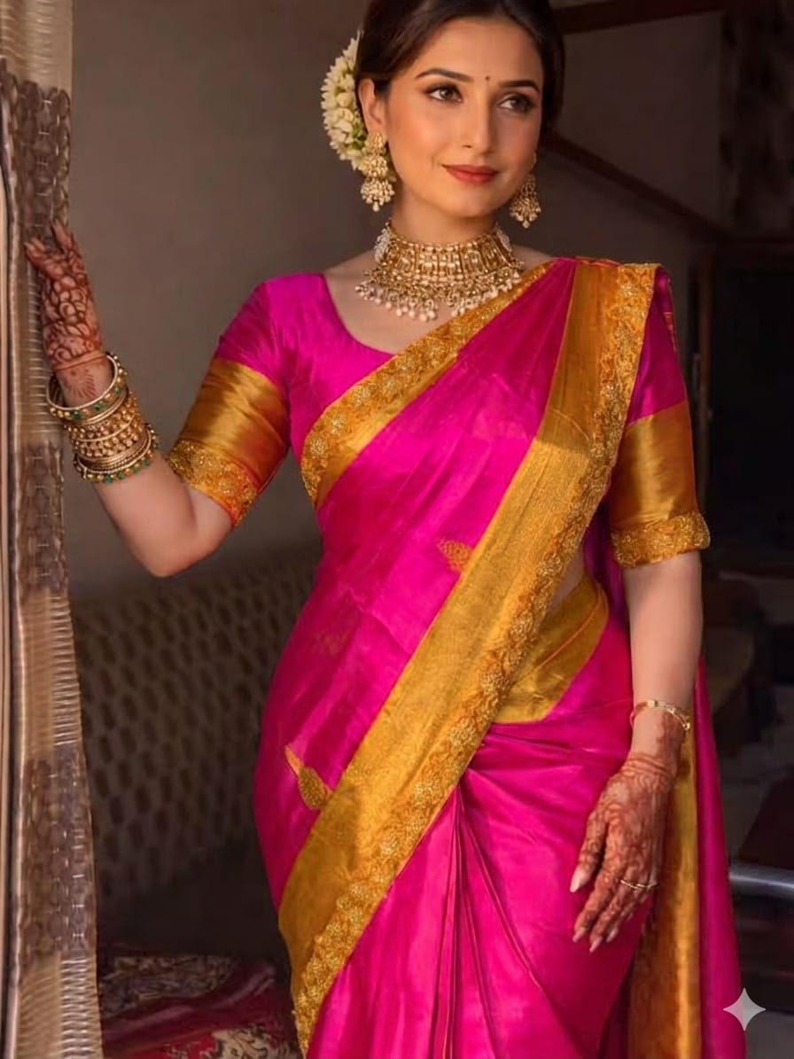 Original korvai Kanchi semi silk KK071 - Image 6