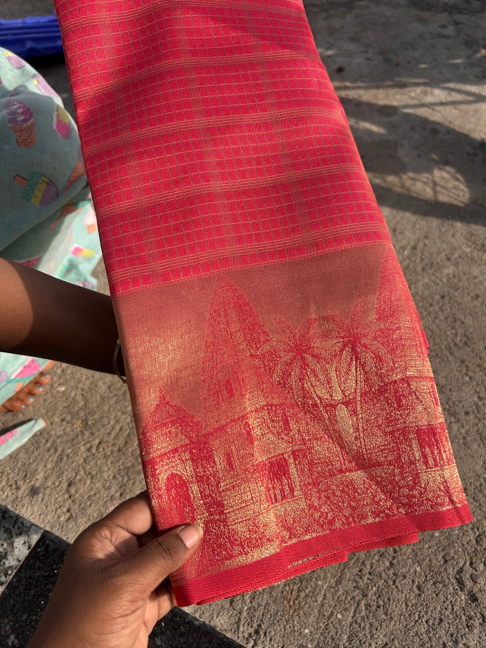 Rani Pinkish peach Gopuram DGH05 - Image 3
