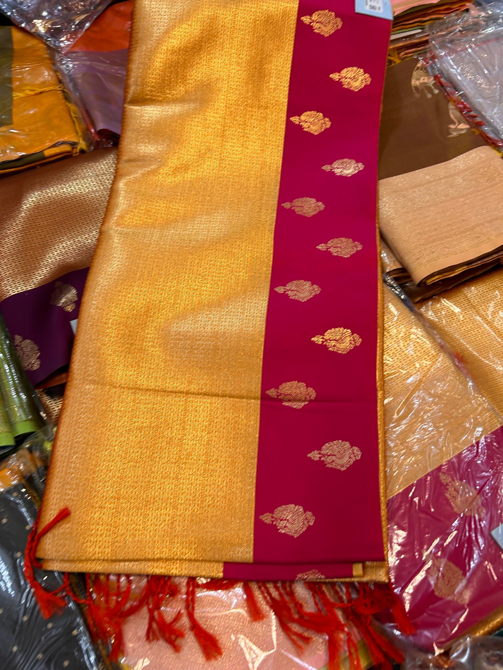 Yellow Rose Matka glaze silk - Image 2