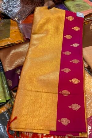 Yellow Rose Matka glaze silk