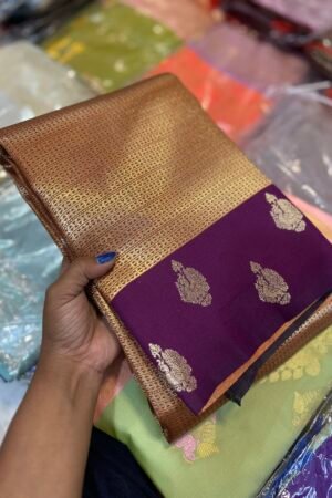 Heavy Zari Matka glaze silk