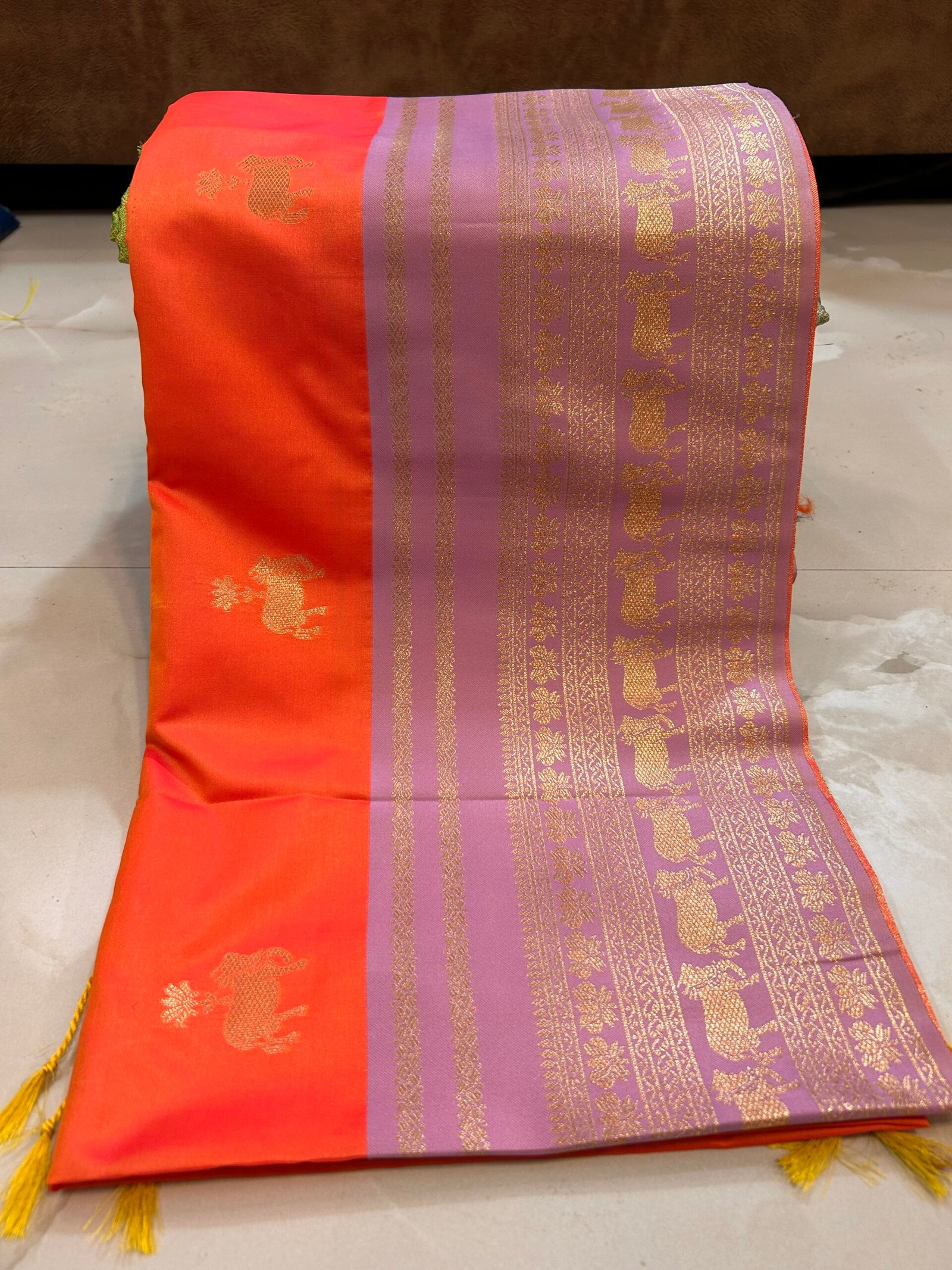 Pichwai Matka glaze silk