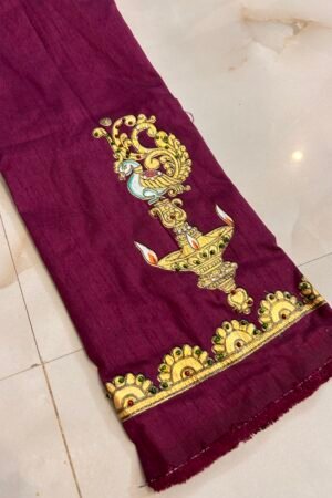 Wine color Tanjore painted