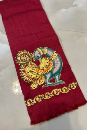 D2 Tanjore painted blouse Maroon