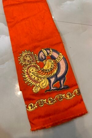 D2 Tanjore painted blouse Orange color