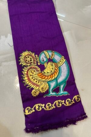 D2 Tanjore painted Blouse Violet color