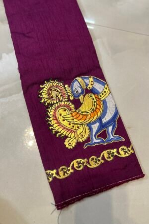 D2 Tanjore painted blouse Wine color