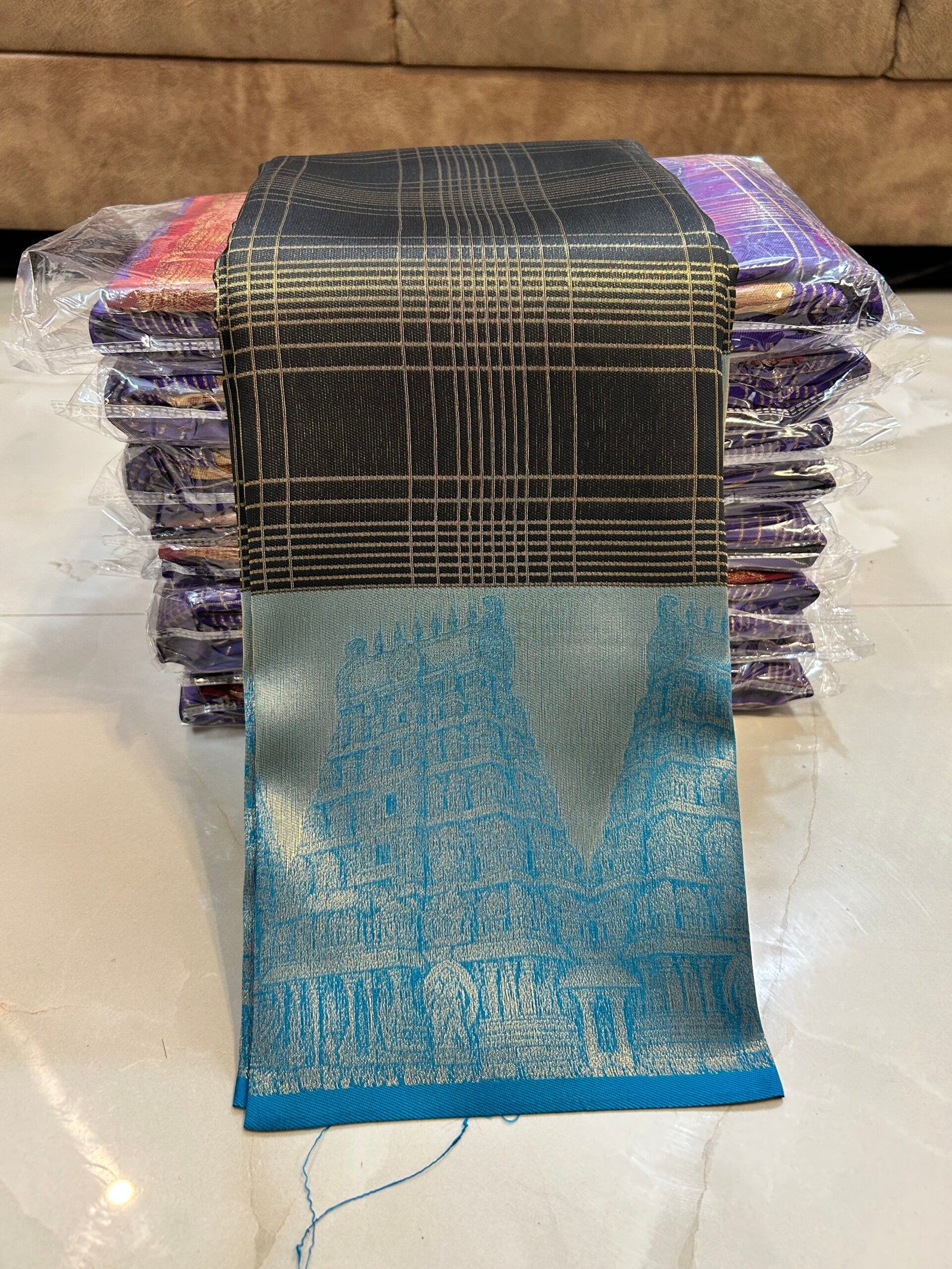 Jet Black powder blue Srirangam - Image 3