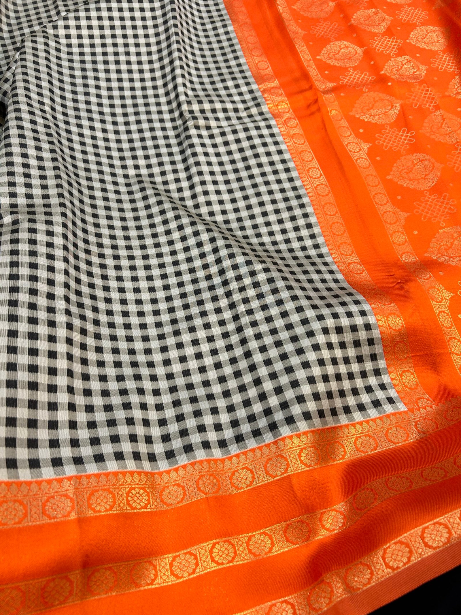 Tangerine Orange MADRAS KATTAM - Image 3