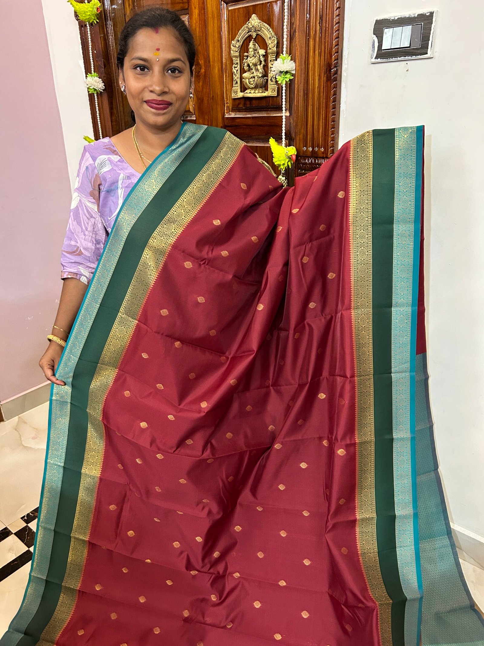Maroon Garnet GANGA JAMUNA