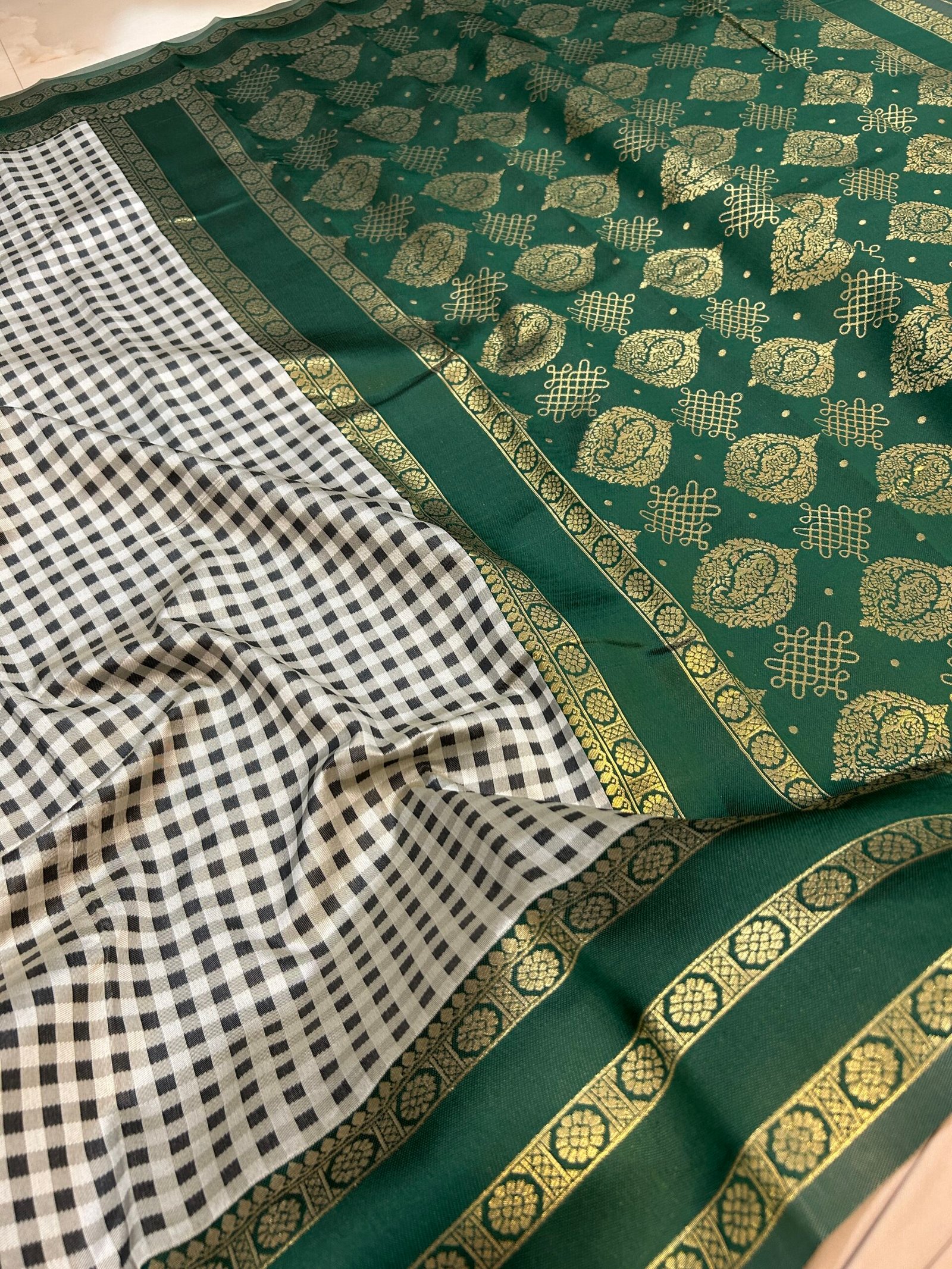 Emerald Green MADRAS KATTAM - Image 3