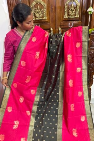Dual shade Muhurtham Rose & Olive green Muppagam
