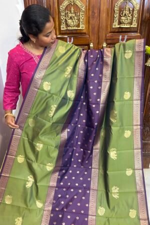 Dual shade Green & Violet Mupaagam