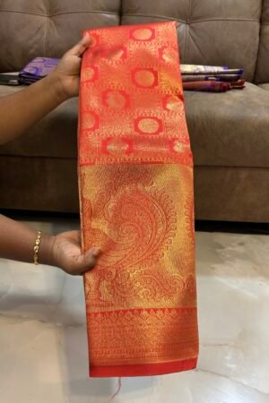 Tanjore peacock Tangerine Orange